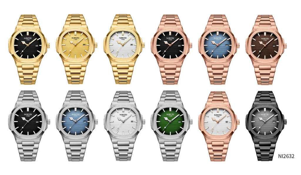 NIBOSI 2632 Watch – Gold Edition