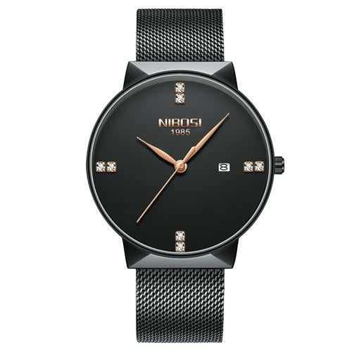 NIBOSI Classic Quartz Watch – Men's Stainless Steel
