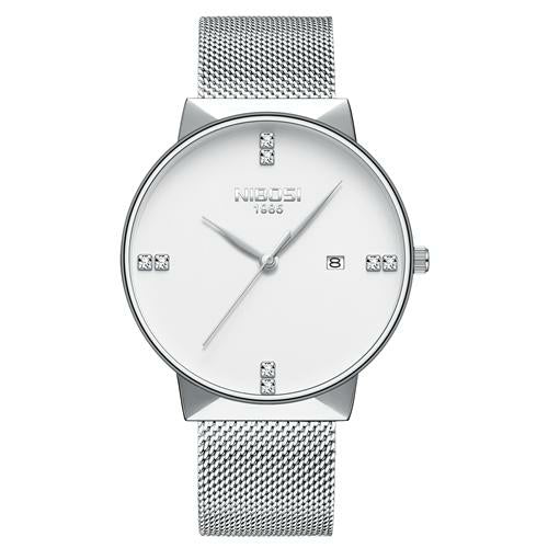 NIBOSI Classic Quartz Watch – Men's Stainless Steel