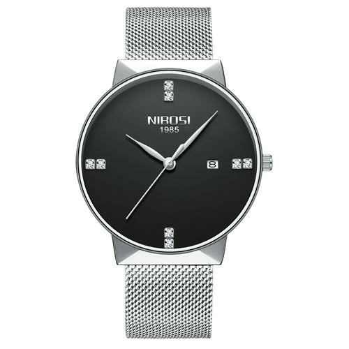 NIBOSI Classic Quartz Watch – Men's Stainless Steel