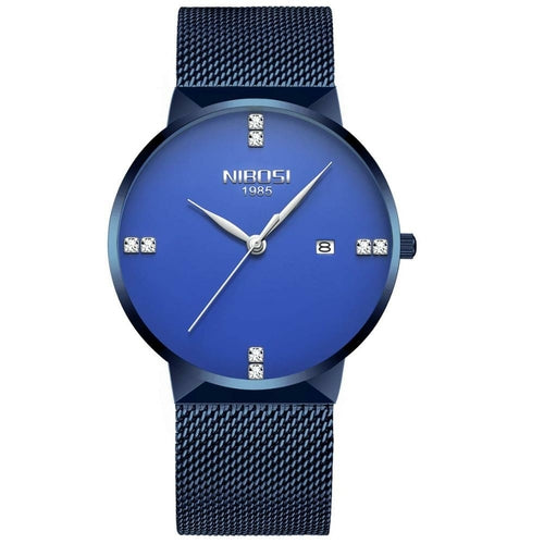 NIBOSI Classic Quartz Watch – Men's Stainless Steel