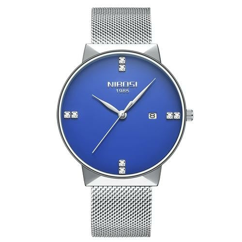 NIBOSI Classic Quartz Watch – Men's Stainless Steel