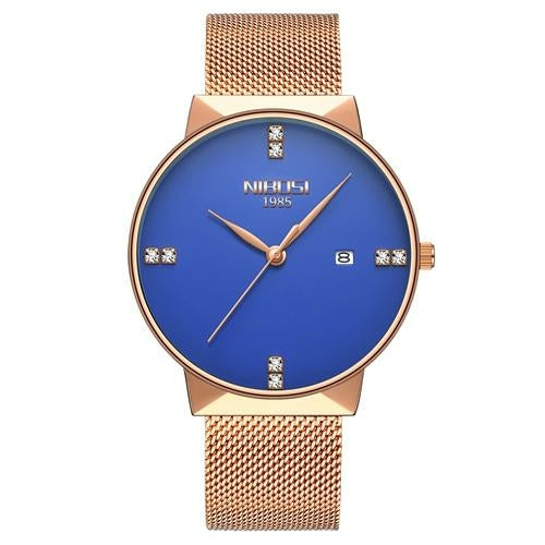 NIBOSI Classic Quartz Watch – Men's Stainless Steel